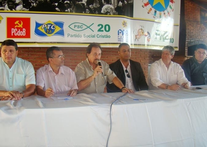 Octvio Augusto (PTC), Miranda Muniz (PCdoB), Baltazar Ulrich (PTN), Rubney Brito (PRP), Tarcsio Bassan (PSC) e Gildeci