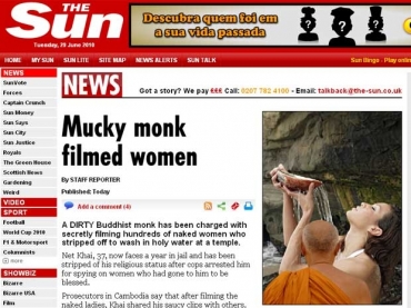 Not�cia estampou os tabloides de todo o mundo 