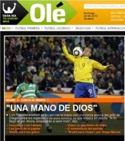 Site do jornal argentino 