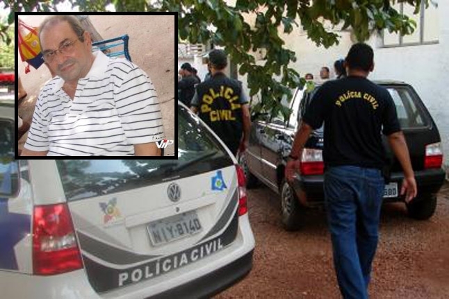 O desembargador Vieira (destaque) que teve casa assaltada; Polcia Civil investiga o caso