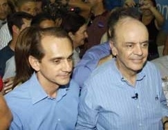 Presidencivel Jos Serra esteve ontem em Cuiab no ato para reforar a candidatura do correligionrio Wilson Santos