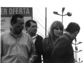 Alcenor (frente), Eduardo Gomes (atrs), Diane e Bruno
