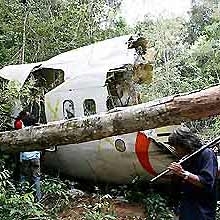 Destroos do avio da Gol, que caiu em 2006 aps bater no jato Legacy; 154 morreram