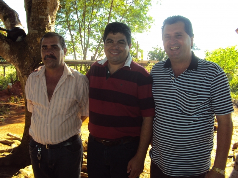 Vereador Noely Monteiro de Barros, o pr-candidato Cidinho e o prefeito Bernardo Cruzeta da cidade de Juruena (MT).