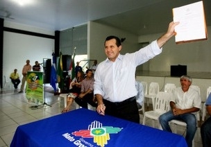 Governador Silval Barbosa, neste sbado em Mirassol DOeste, diz que regio Oeste no  