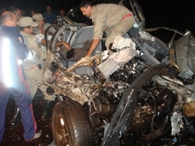 O acidente, envolvendo quatro veculos, aconteceu no incio da noite de ontem, na Serra do Parecis.