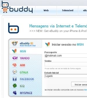 O eBuddy  o servio de bate-papo instantneo mais popular depois do Windows Live Messenger.