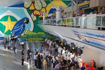 Terminal do Aeroporto Marechal Rondon, onde empresrio agrediu funcionrio da Infraero