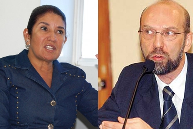 Os ex-deputados federais Thelma de Oliveira (PSDB) e Carlos Abicalil (PT): entre os 39 citados em escndalos