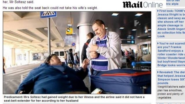 Vilma Soltesz foi recusada em dois voos da Delta e um da Lufthansa