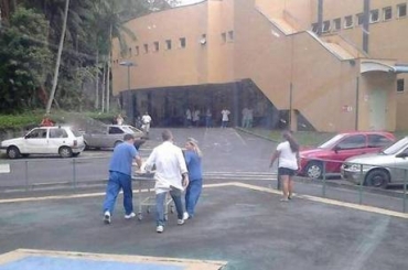 Menino chegou em hospital de Joinville de helicptero 