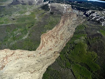 Imagem area feita aps deslizamento no Colorado.