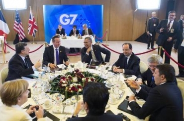 G7 estimulou o governo ucraniano a manter um enfoque moderado nas operaes para restaurar a lei e a ordem