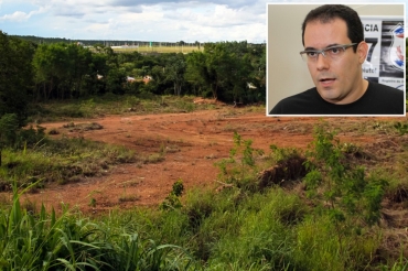 O delegado Pacolla (detalhe) diz que os invasores cometerem crime ambiental