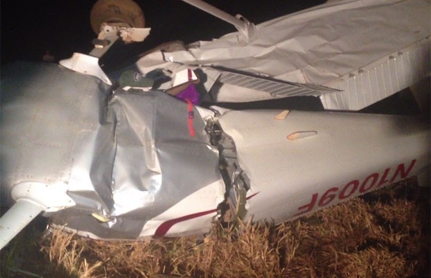 Avio monomotor que fazia voo panormico caiu em Acrena