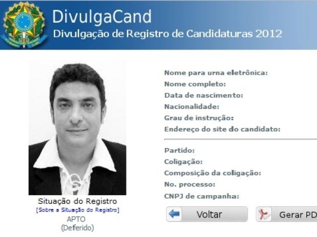 O professor de geografia Zendio Inacio de Oliveira  candidato a vereador pelo PDT no municpio de Una (MG)