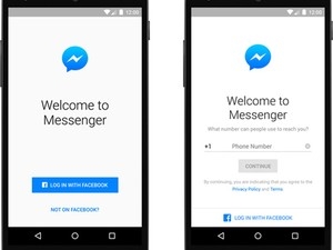 Messenger, do Facebook, permitir a entrada de pessoas sem perfil na rede social.