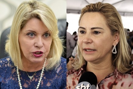 A juza Selma Arruda (esq.) foi afastada da ao envolvendo a ex-primeira-dama Roseli Barbosa (dir.)