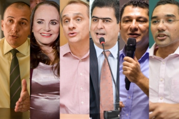 Os candidatos a prefeito de Cuiab: pesquisa mostra disputa acirrada