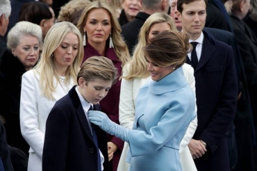 Barron  o caula do casal Trump e Ivanka (Alex Wong/Getty Images/AFP)