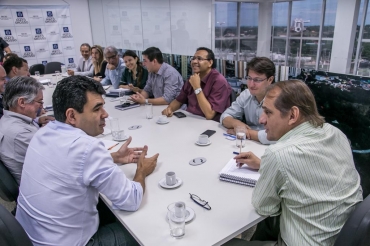 Secretrios Marcelo Duarte e Wilson Santos alinham aes para melhorias da infraestrutura dos municpios - Foto por: Rafalla Zanol/Secid-MT