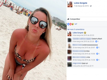 Lbia Gorgete  acusada de integrar quadrilha de roubo a banco em MT (Foto: Facebook/Reproduo)