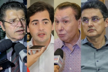 Os deputados Victrio Galli, Fbio Garcia, Carlos Bezerra e Sguas Moraes