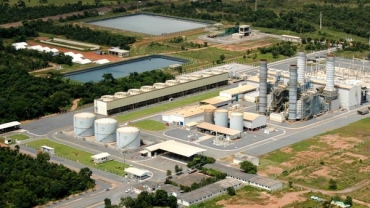Vista area da Usina Termeltrica Mrio Covas, conhecida como UTE de Cuiab, atualmente propriedade da mbar Energia, uma das empresas do Grupo J&F, de Joesley Batista 