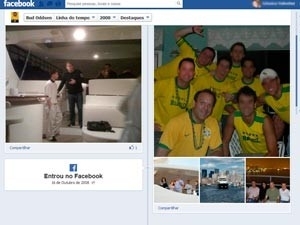 Em fotos, empresrio aparece com a camisa da seleo brasileira