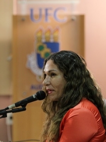Luma Andrade, na defesa do estudo de doutorado,na Univ. Federal do Cear 
