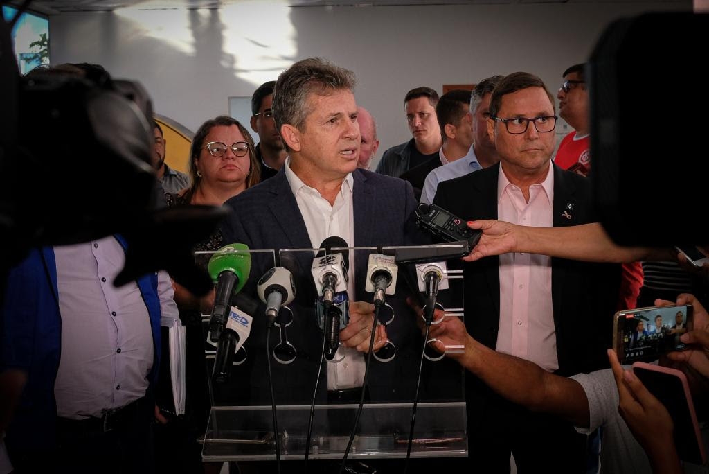 O governador de Mato Grosso, Mauro Mendes, anuncia as prximas medidas em relao ao Coronavrus - Foto por: Mayke Toscano/Secom-MT
