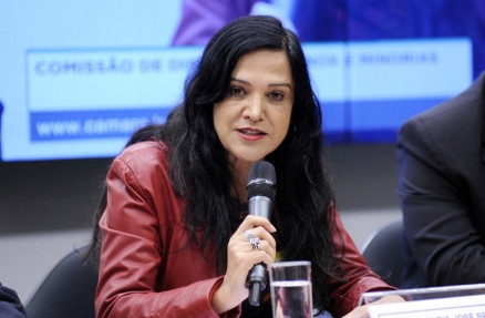 A presidente da Federao Nacional dos Jornalistas, Maria Jos Braga