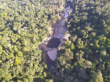 Garimpo foi construdo no Parque Nacional do Juruena, em Mato Grosso  Foto: Sema/MT