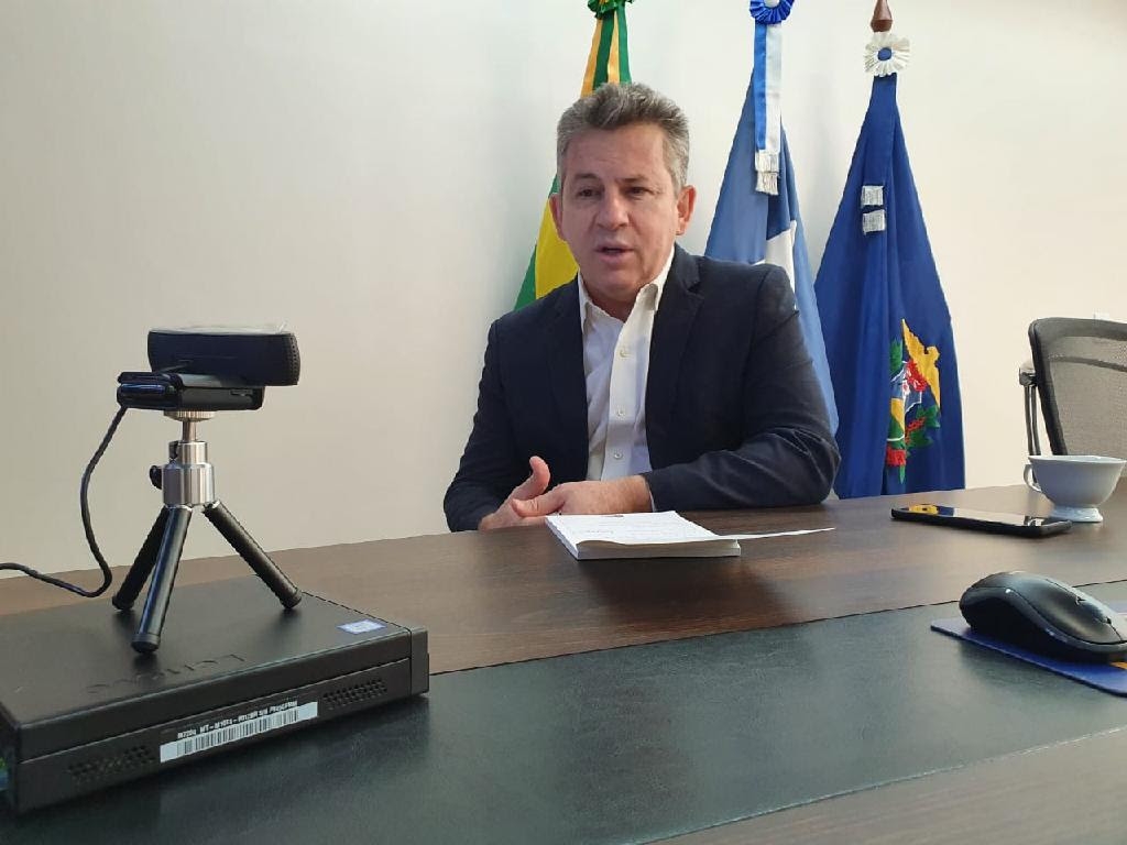 Governador Mauro Mendes concede entrevista para a Jovem Pan - Foto por: Secom