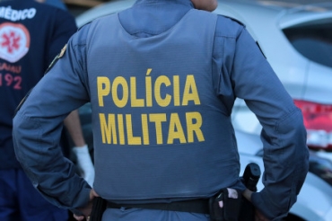 A Polcia Militar prender o suspeito no Bairro Jardim Itlia