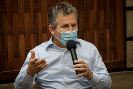 O governador Mauro Mendes: vacinao contra Covid-19