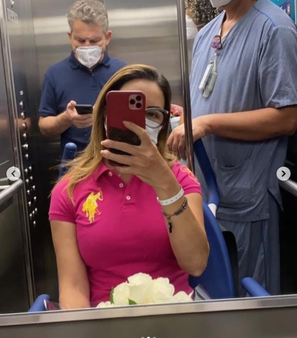 Primeira-dama de MT recebe alta de hospital em SP aps reinfeco por Covid-19  Foto: Instagram