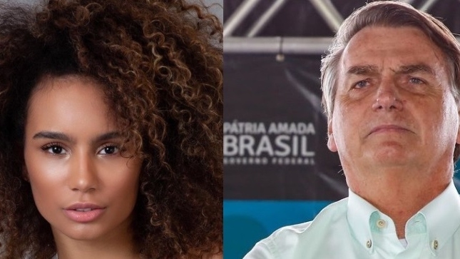 Caroline Tozaki e Bolsonaro (Crédito: Reprodução/Instagram)