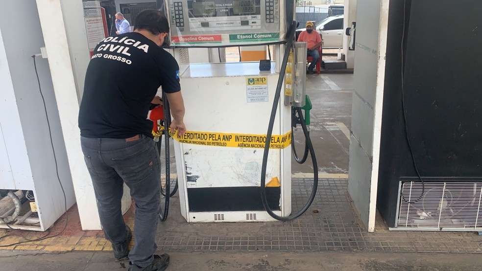 Gerente de posto de combustvel  preso por vender gasolina adulterada em MT  Foto: Divulgao/PJC