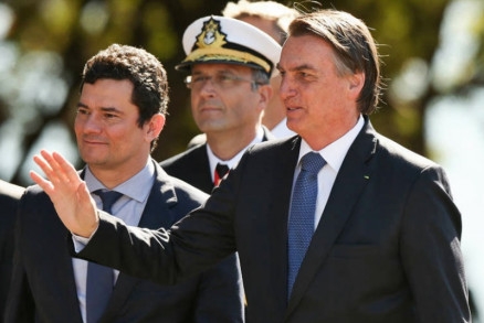 O presidente Jair Bolsonaro e o ex-ministro Sergio Moro