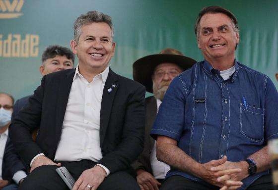 O governador Mauro Mendes e o presidente Jair Bolsonaro: tendncia da composio na disputa eleitoral