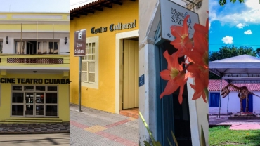 Cine Teatro Cuiab, Centro Cultural Casa Cuiabana, Museu de Arte Sacra de Mato Grosso e Museu de Histria Natural de Mato Grosso - Foto por: Secel-MT