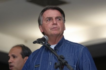 O presidente Jair Bolsonaro, que retorna a Cuiab menos de um ano aps a ltima visita