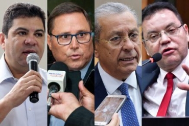 Cidinho Santos, Mauro Carvalho, Jayme Campos e Eduardo Botelho: acreditam em Mendes na campanha de 2022