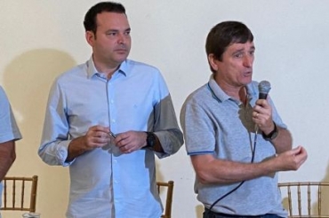 O ex-secretrio Marco Marrafon e o prefeito Vander Masson