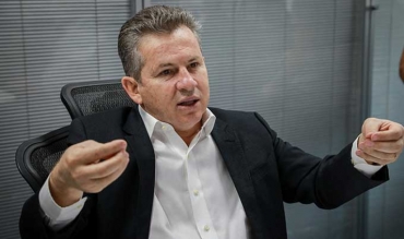 O governador Mauro Mendes, candidato  reeleio