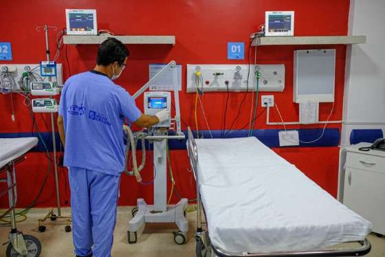 Leitos de UTI para paciente com Covid, no Hospital Regional de Rondonpolis
