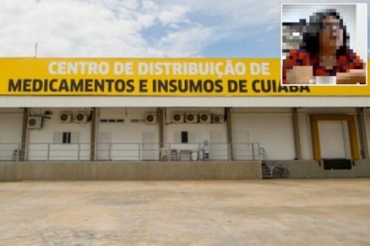 Centro de Distribuio de Medicamentos e Insumos de Cuiab e a mdica (detalhe) que falou ao MPE