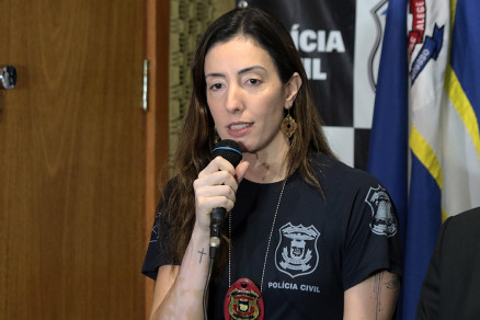 A delegada Juliana Chiquito Palhares, da Delegacia de Represso a Entorpecentes (DRE)