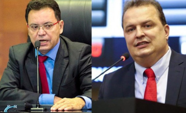 Os deputados Eduardo Botelho (Unio) e Max Russi (PSB), que disputam o comando da Mesa da Assembleia Legislativa